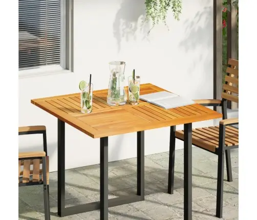 Stalviršis, 90X90X2,2cm Akacijos Medienos Masyvas, Kvadratinis