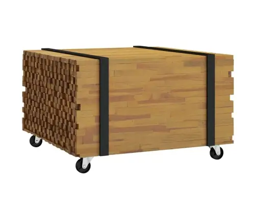 Kafijas Galdiņš Brūna 60 X 60 X 38 Cm Ciets Tekša Koks Vidaxl