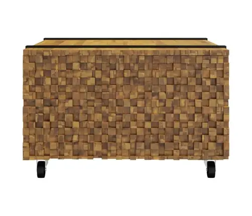 Kafijas Galdiņš Brūna 60 X 60 X 38 Cm Ciets Tekša Koks Vidaxl