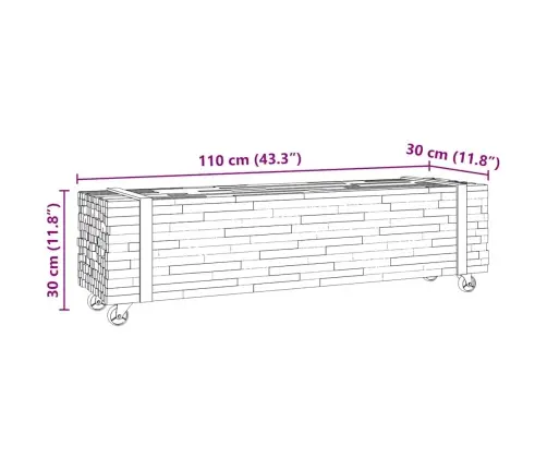Telerialus Pruun 110 X 30 X 30 Cm Tugev Teakpuit