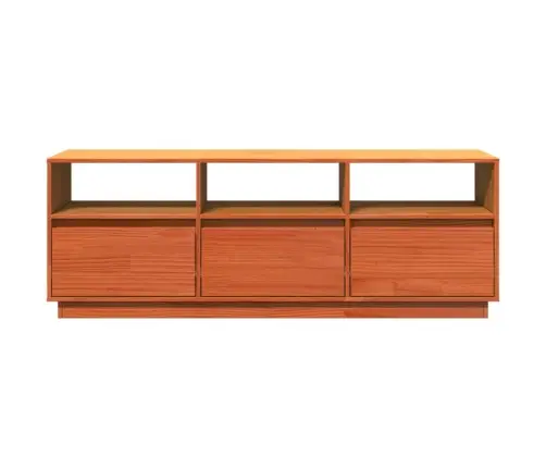 Tv Skapītis, Vaska Brūns, 140X35X50 Cm, Priedes Masīvkoks Vidaxl