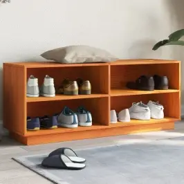 Apavu Skapītis, Vaska Brūns, 110X34X45 Cm, Priedes Masīvkoks Vidaxl Apavu Skapītis, Vaska Brūns, 110X34X45 Cm, Priedes Masīvkoks Vidaxl