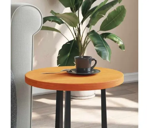 Ümmargune Lauaplaat, Vahapruun, Ø40 X 2,5 cm Männipuit