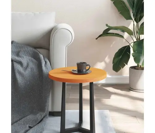 Ümmargune Lauaplaat, Vahapruun, Ø40 X 2,5 cm Männipuit