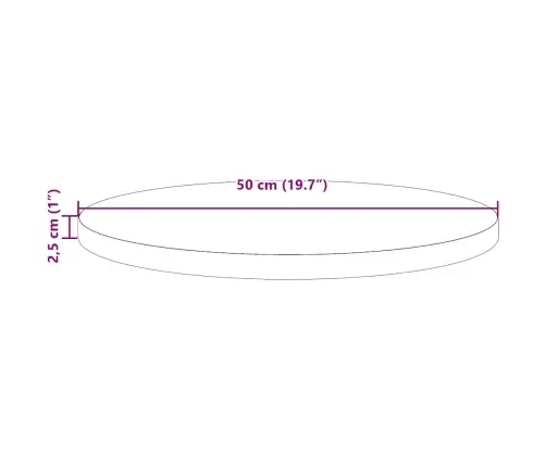 Stalviršis, Vaško Rudas, 50X2,5cm Pušies Masyvas, Apskritas