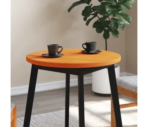 Ümmargune Lauaplaat, Vahapruun, Ø60 X 2,5 cm Männipuit