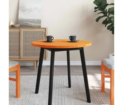 Ümmargune Lauaplaat, Vahapruun, Ø70 X 2,5 cm Männipuit