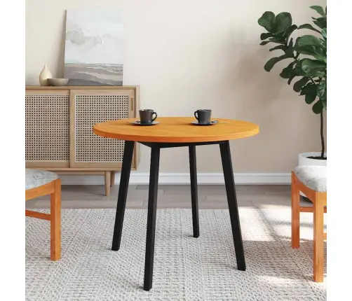 Ümmargune Lauaplaat, Vahapruun, Ø80 X 2,5 cm Männipuit