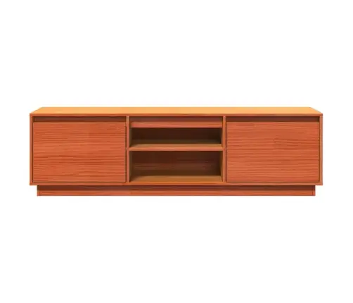 Televizoriaus Spintelė, Vaško Ruda, 140X35X40cm Pušies Masyvas Televizoriaus Spintelė, Vaško Ruda, 140X35X40cm Pušies Masyvas