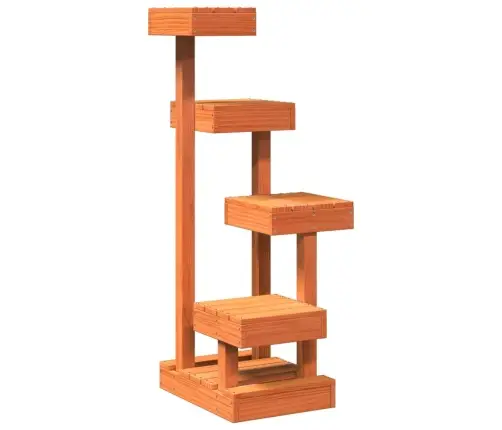 Kaķu Māja, Vaska Brūna, 45,5X49X103 Cm, Priedes Masīvkoks Vidaxl