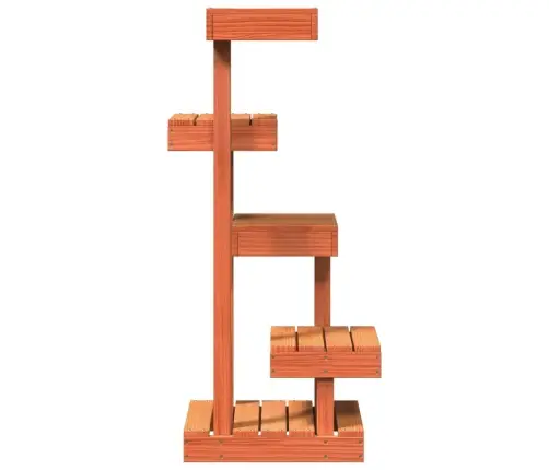 Kaķu Māja, Vaska Brūna, 45,5X49X103 Cm, Priedes Masīvkoks Vidaxl