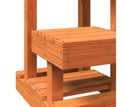 Kaķu Māja, Vaska Brūna, 45,5X49X103 Cm, Priedes Masīvkoks Vidaxl