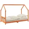 Bērnu Gultas Rāmis, Vaska Brūns, 90X190 Cm, Priedes Masīvkoks Vidaxl