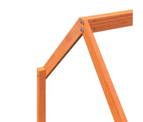 Bērnu Gultas Rāmis, Vaska Brūns, 90X190 Cm, Priedes Masīvkoks Vidaxl