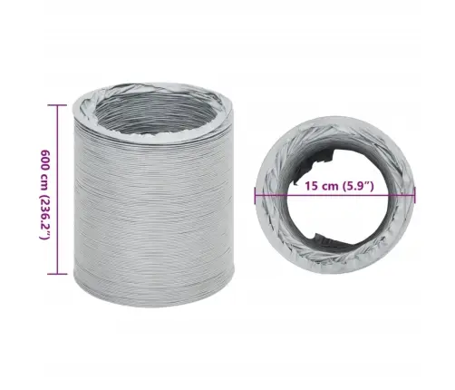 Väljalaskekanal, Pvc, 6 M, Ø15 Cm