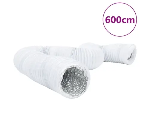 Ventilācijas Kanāls, Alumīnijs, 6 M, Ø20 Cm, Pvc Vidaxl