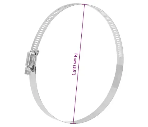 Šļūteņu Skavas, 6 Gab., 91-140 Mm, Nerūsējošais Tērauds Vidaxl