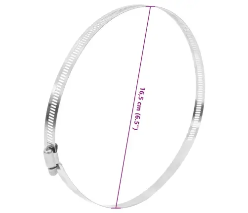 Šļūteņu Skavas, 6 Gab., 91-165 Mm, Nerūsējošais Tērauds Vidaxl