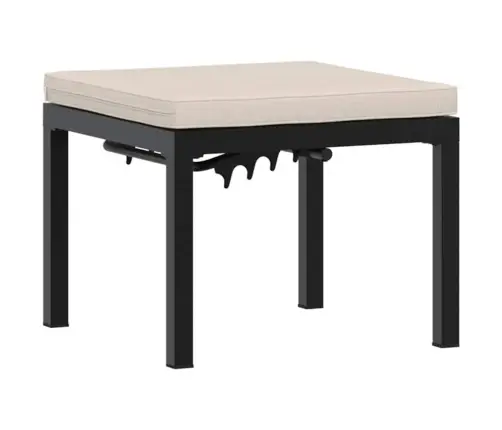 Sodo Taburetės Su Pagalvėlėmis, Juodi, Plienas