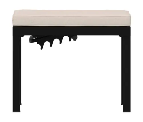 Sodo Taburetės Su Pagalvėlėmis, Juodi, Plienas