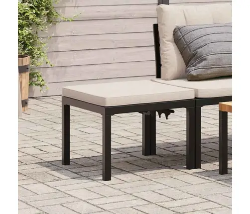 Sodo Taburetės Su Pagalvėlėmis, Juodi, Plienas