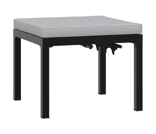 Dārza Sols Ar Matraci, Melns, Pulverkrāsots Tērauds Vidaxl