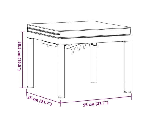 Dārza Sols Ar Matraci, Melns, Pulverkrāsots Tērauds Vidaxl