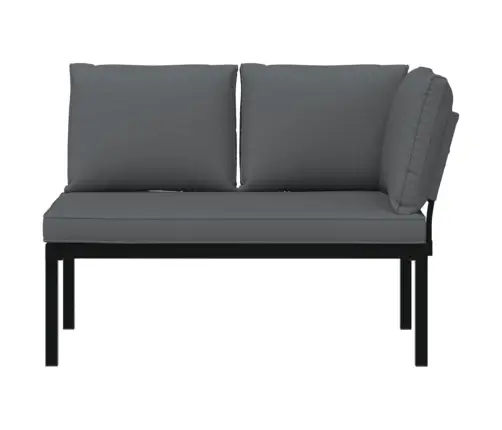 Dārza Sols Ar Matračiem, Alumīnijs, Melns Vidaxl