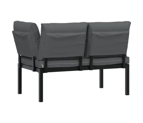 Dārza Sols Ar Matračiem, Alumīnijs, Melns Vidaxl