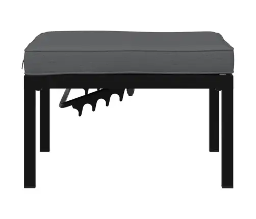 Dārza Soliņš Ar Matraci, Alumīnijs, Melns Vidaxl