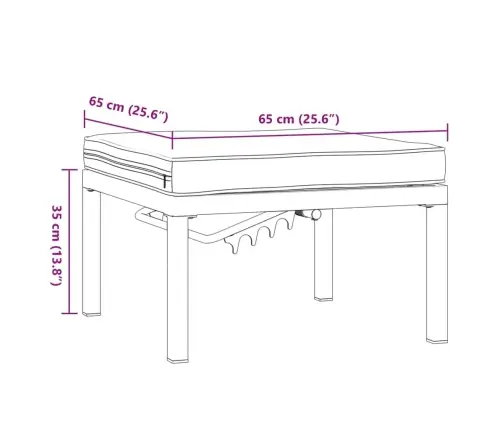 Dārza Soliņš Ar Matraci, Alumīnijs, Melns Vidaxl