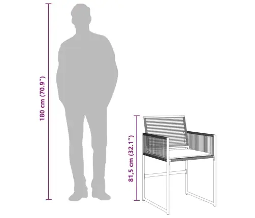 Sodo Kėdės Su Pagalvėlėmis, 4Vnt., Juodos Spalvos, Poliratanas