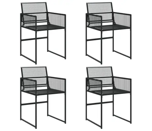 Dārza Krēsli, 4 Gab., Melna Pe Rotangpalma Vidaxl