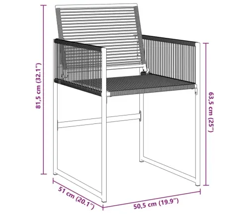 Dārza Krēsli, 4 Gab., Melna Pe Rotangpalma Vidaxl