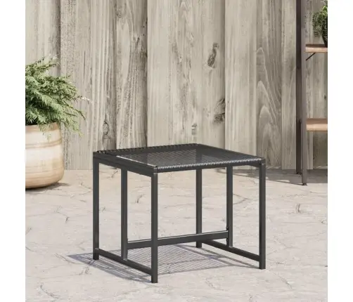 Sodo Taburetės, 4Vnt., Juodos, Poliratanas