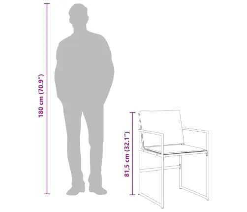Dārza Krēsli Ar Spilveniem, 4 Gab., Melns Tērauds, Tekstilēns Vidaxl