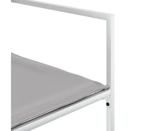 Dārza Krēsli Ar Spilveniem, 4 Gab., Balts Tērauds, Tekstilēns Vidaxl