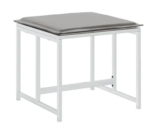 Dārza Soli Ar Spilveniem, 4 Gab., Balts Tērauds, Tekstilēns Vidaxl