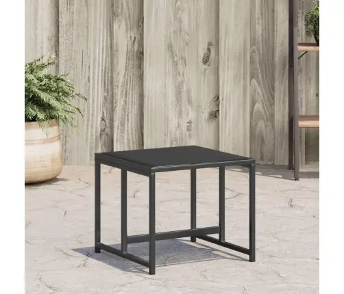 Dārza Soli, 4 Gab., Melns Tērauds, Tekstilēns Vidaxl