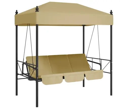 Sodo Sūpynės Su Stogeliu, Smėlio  Spalvos