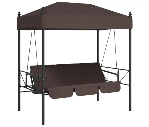 Sodo Sūpynės Su Stogeliu, Kavos Rudos  Spalvos