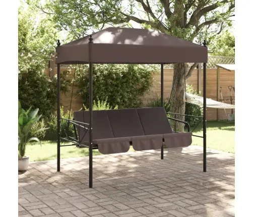 Sodo Sūpynės Su Stogeliu, Kavos Rudos  Spalvos