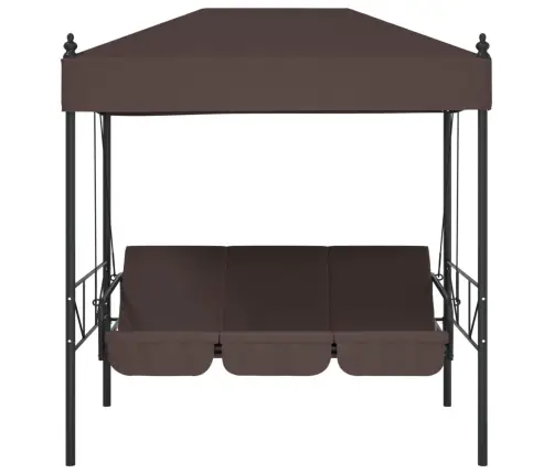 Sodo Sūpynės Su Stogeliu, Kavos Rudos  Spalvos