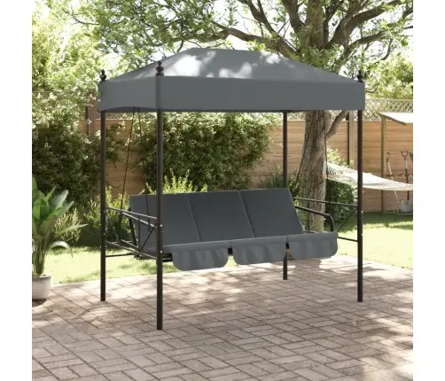 Sodo Sūpynės Su Stogeliu, Tamsiai Pilkos  Spalvos