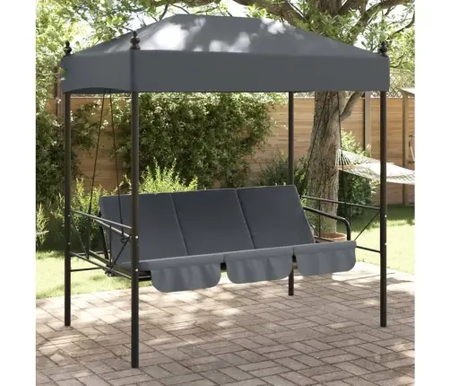 Sodo Sūpynės Su Stogeliu, Tamsiai Pilkos  Spalvos