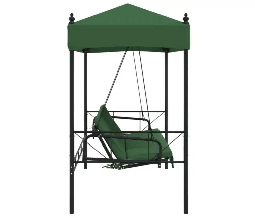 Dārza Šūpuļsols Ar Jumtiņu, Zaļš, Tērauds Vidaxl