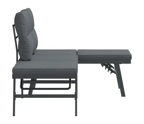 Dārza Soli Ar Spilveniem, 2 Gab., Melni, Pulverkrāsots Tērauds Vidaxl