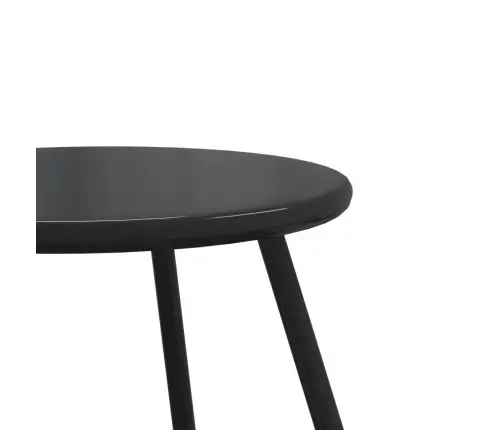 Aia Kohvilauad 2 Tk, Ümmargune, Must, Pulbervärvitud Teras