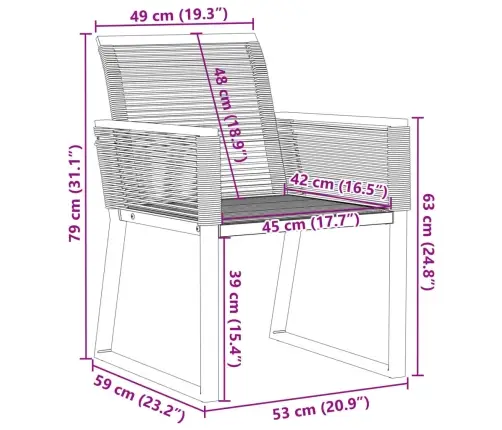 Dārza Krēsli, 4 Gab., Melna Pe Rotangpalma Vidaxl Dārza Krēsli, 4 Gab., Melna Pe Rotangpalma Vidaxl