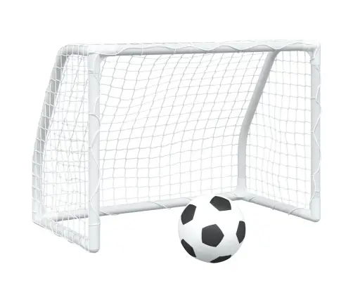 Laste Jalgpalliväravad Koos Palliga, 2 Tk, Valge, 64X35X48 Cm